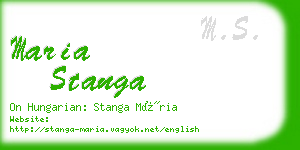 maria stanga business card